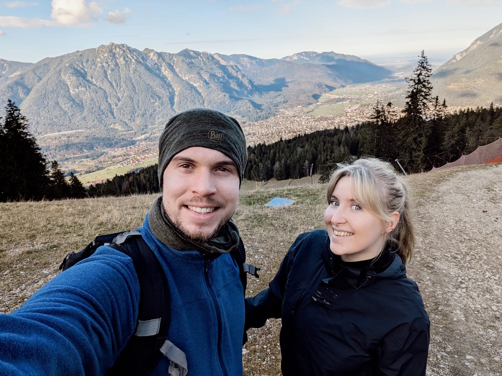Berg-Selfie oberhalb von Garmisch im Herbst